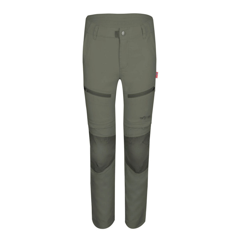 Trollkids Nordfjord Zip-Off Pants Slim Fit - Wanderhose - Kind Clay Green Größe Des Kindes 128  Cm