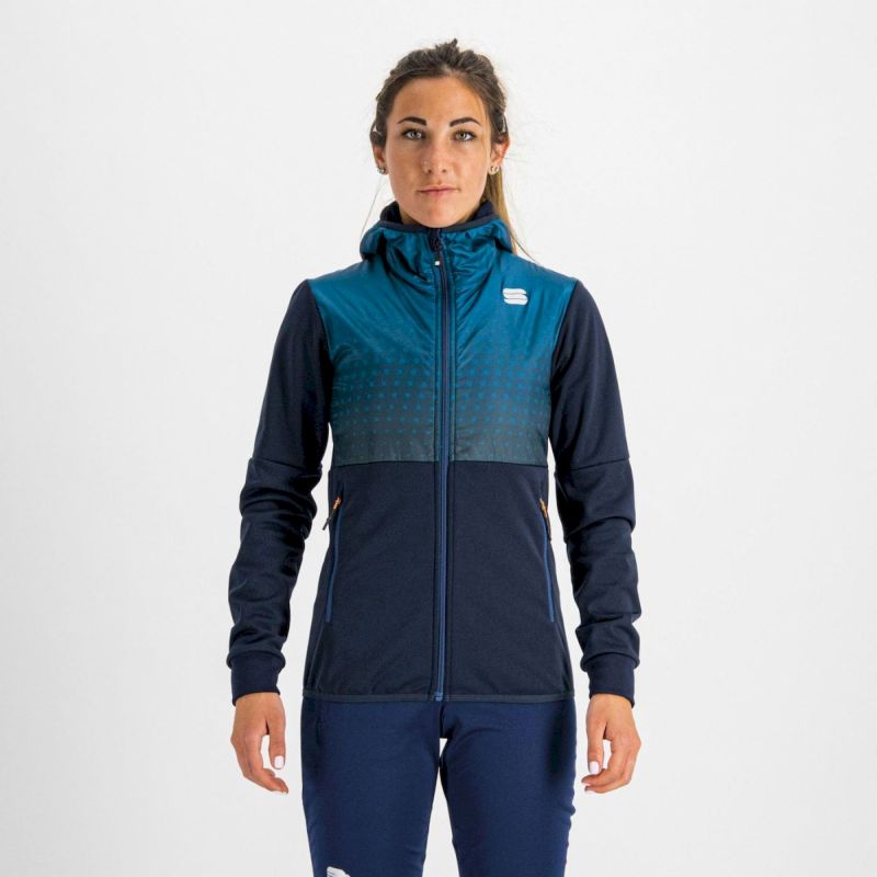 Sportful Women's Rythmo Jacket - Langlaufjacke - Damen Galaxy Blue / Berry Blue S
